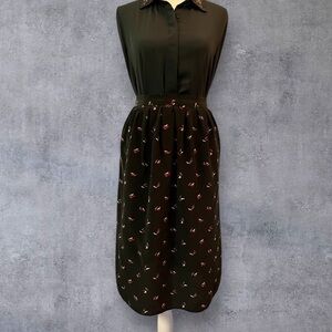 Maggy London Black 100%silk skirt office, formal Sz 8P